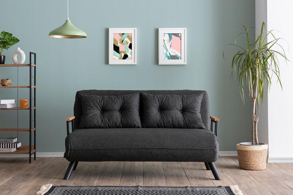 Atelier del Sofa Dvosjed Sando, Na razvlačenje, Tamno siva