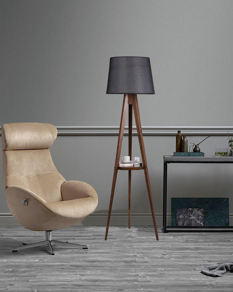 Opviq podna lampa, 160 cm, E27, tamnosmeđa