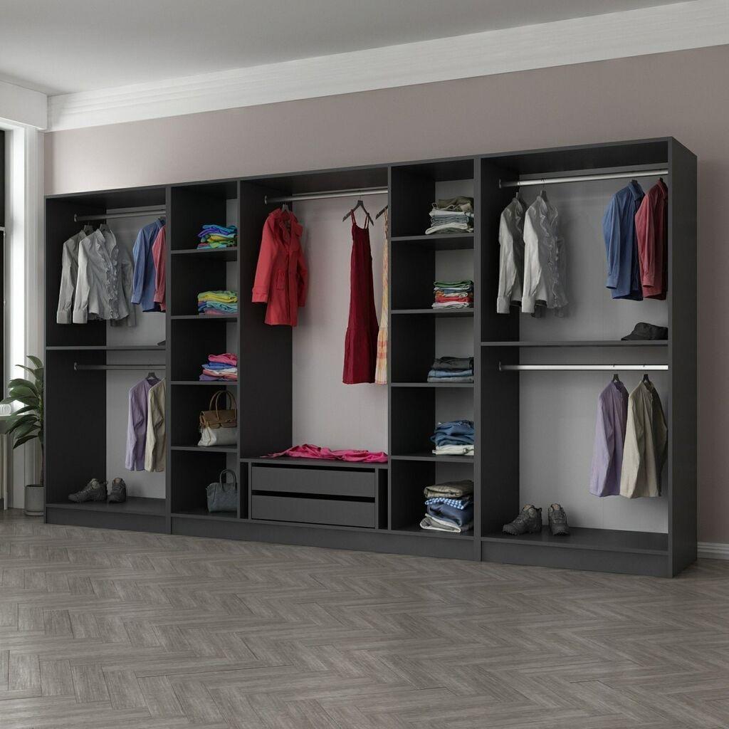Hanah home Ormar Kale 360x210x52cm Antracit