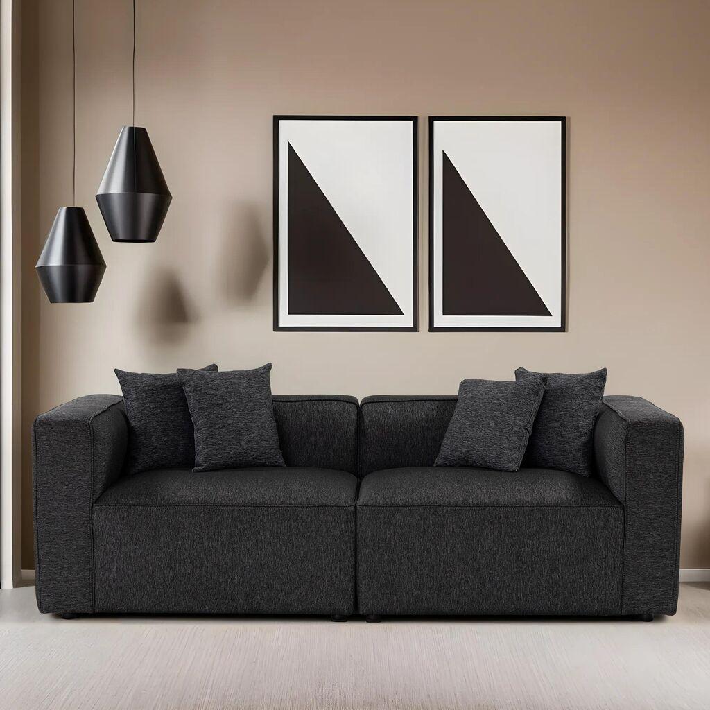 Atelier del Sofa Dvosjed Mora XL 220x69x90cm Antracit