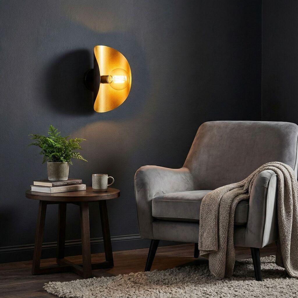 Opviq Sivani MR 839 Zidna lampa, Crno-Zlatna