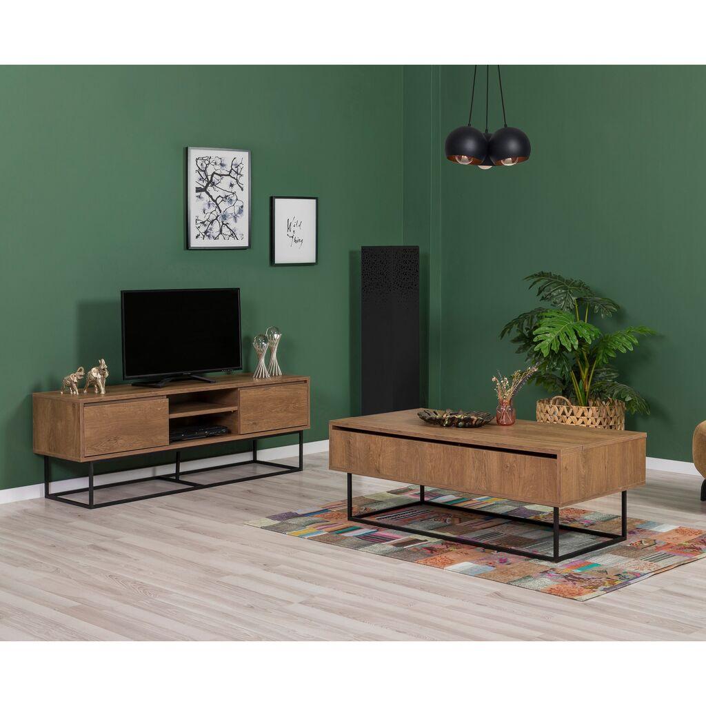 Hanah Home Set TV komoda i klub stolić, orah