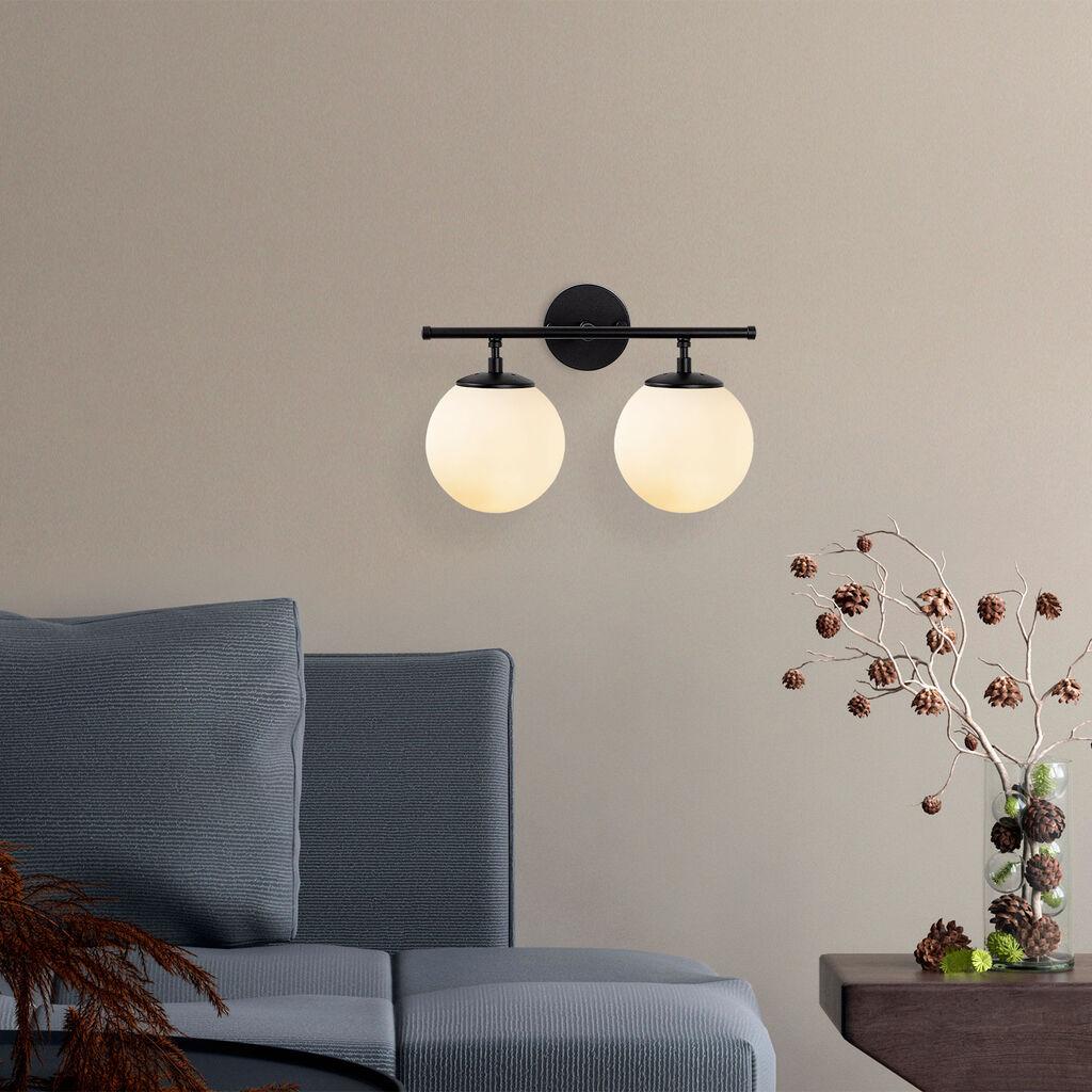 Opviq Roe 10745 Zidna lampa, crno-bijela