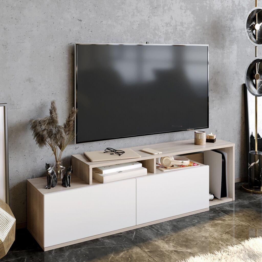 Hanah Home Nexera TV polica, smeđe-bijela