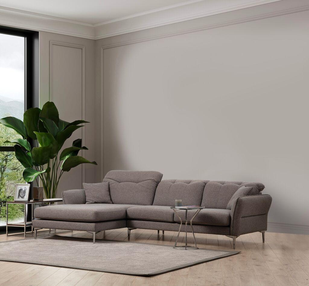 Atelier del Sofa Ugaona garnitura Costor 180x96x290cm Siva