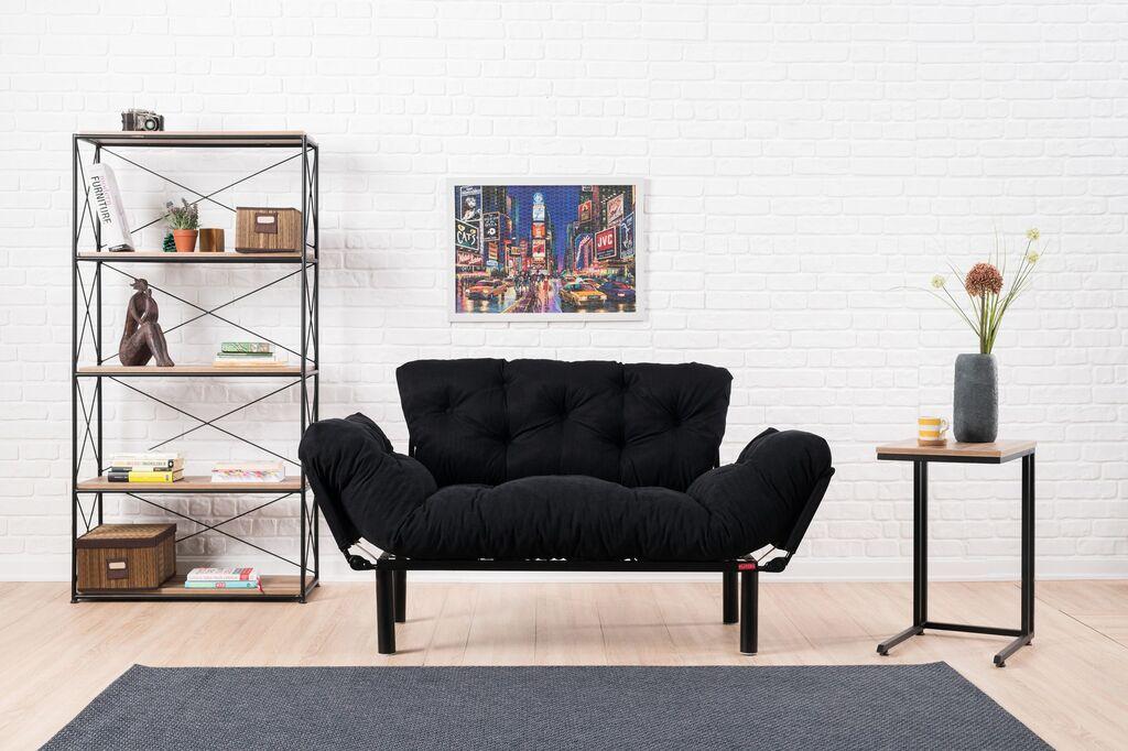 Atelier del Sofa Dvosjed Nitta 155x85x70cm Crna