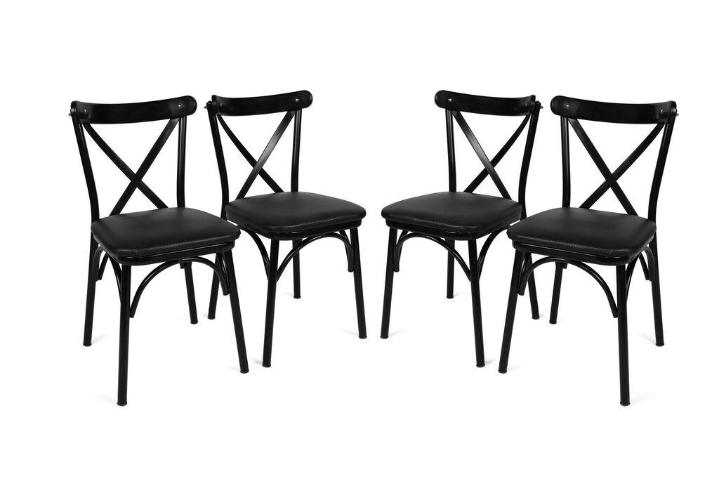 Hanah Home Ekol 1331 V4 Stolice, Crne