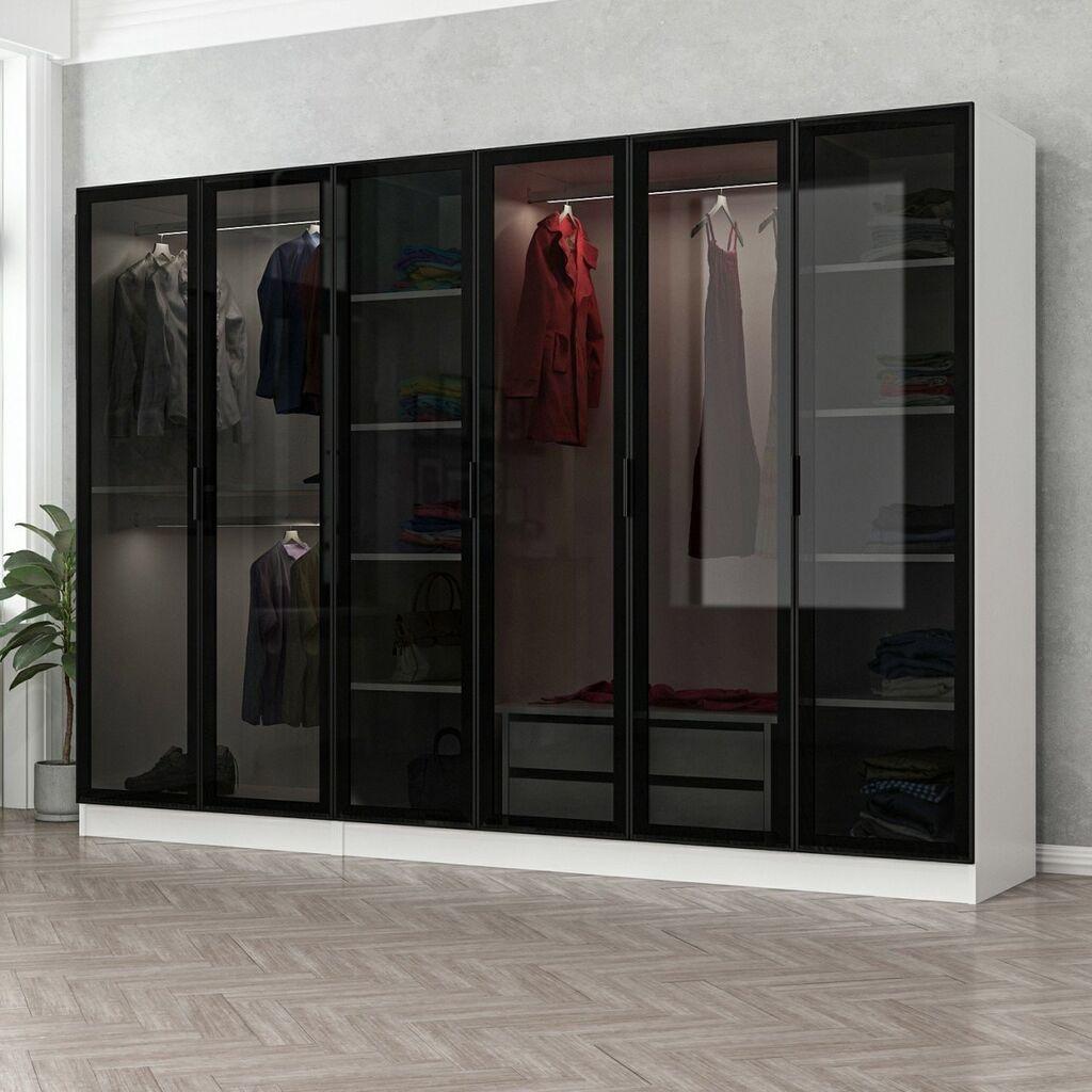 Hanah home Ormar Kale 270x190x52cm Bijelo-crni