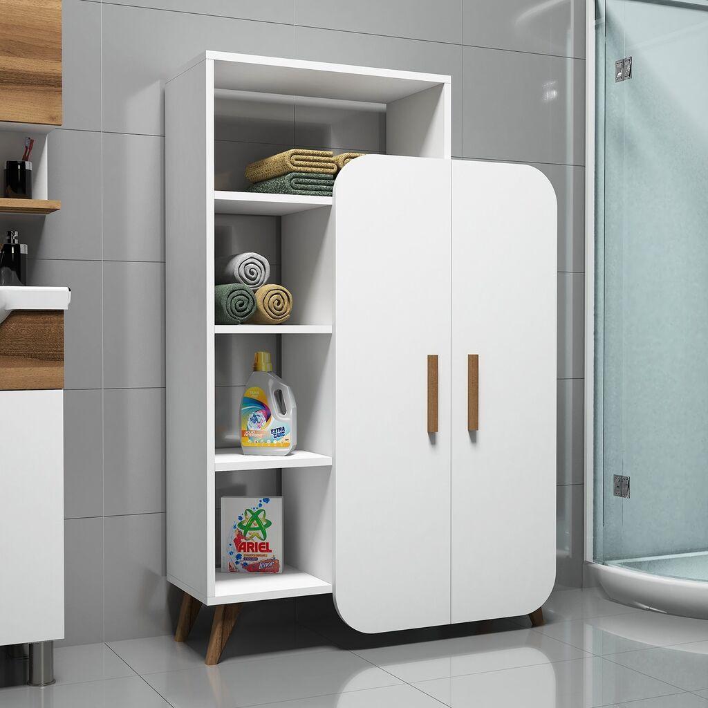 Hanah Home Form White Polica za knjige 90x132x32cm, Bijela