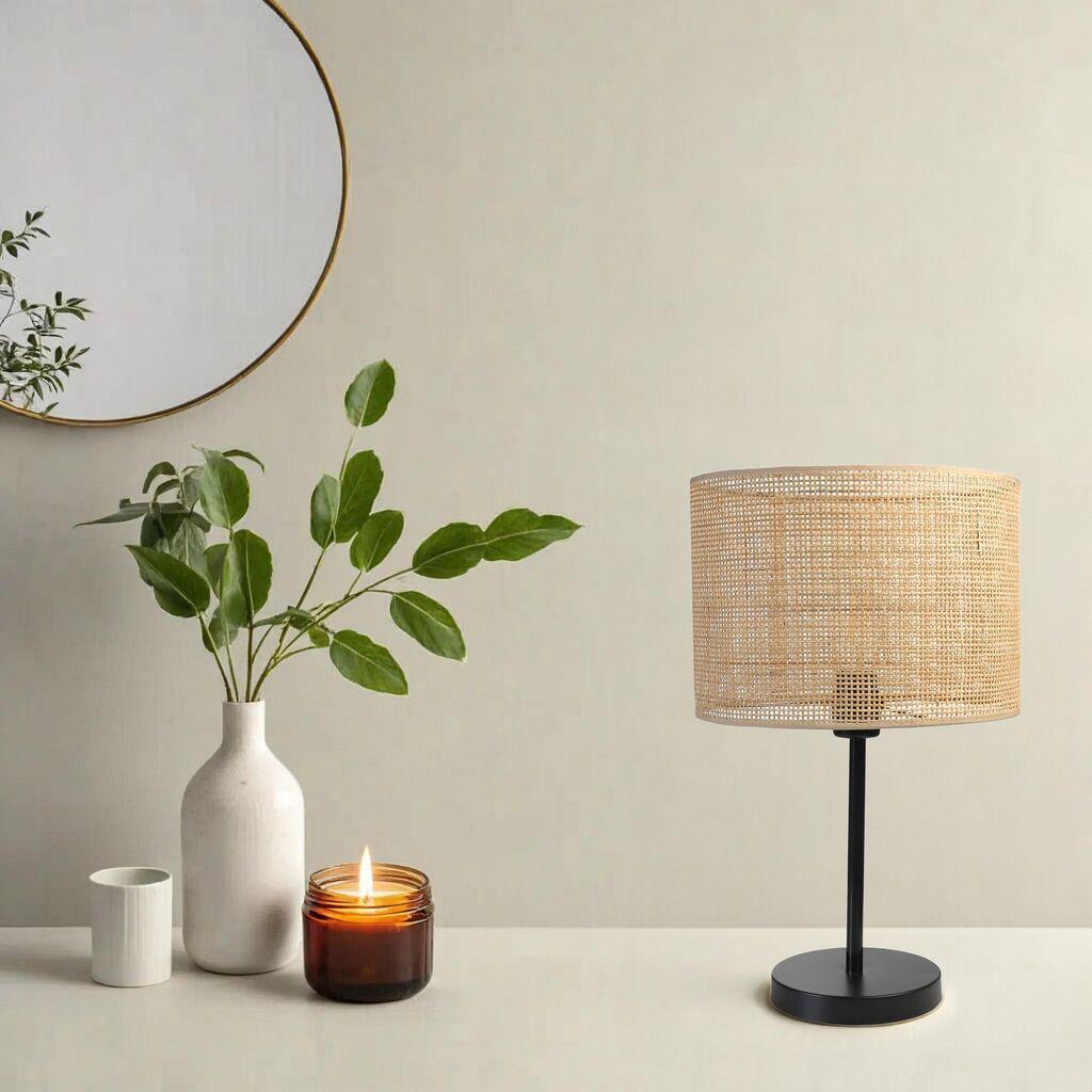 Opviq Stona lampa E27 Grlo, Crna
