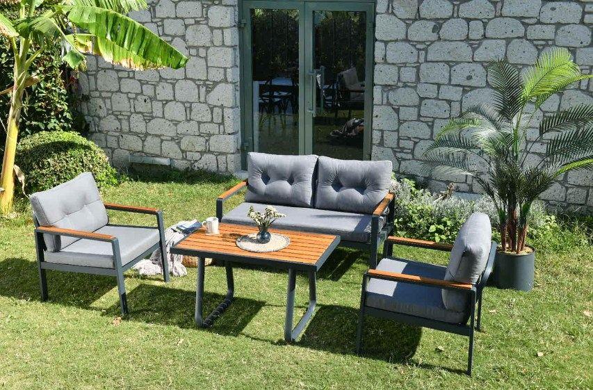 Hanah Home Vrtni namještaj Tivoli 129,5x74,5x74,5cm Antracit-Siva