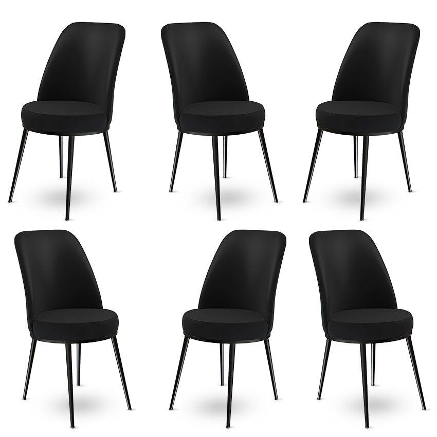 Hanah Home Set od 6 trpezarijskih stolica Dexa crne boje
