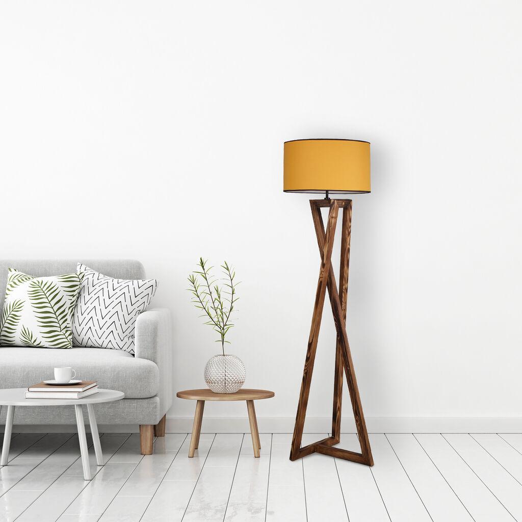 Opviq podna lampa Macka, 150 cm, E27, žuta