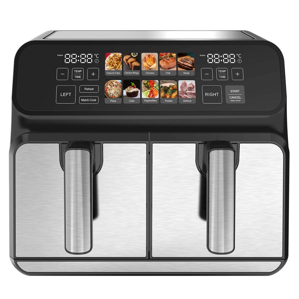 Elit Friteza na vrući zrak Nutrifry AF8100 Dual, Tamnosiva