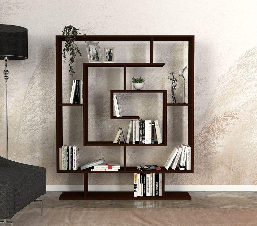 Hanah Home Sarmasik Polica za knjige od wenge boje 124,8x149,4x22cm, Smeđa