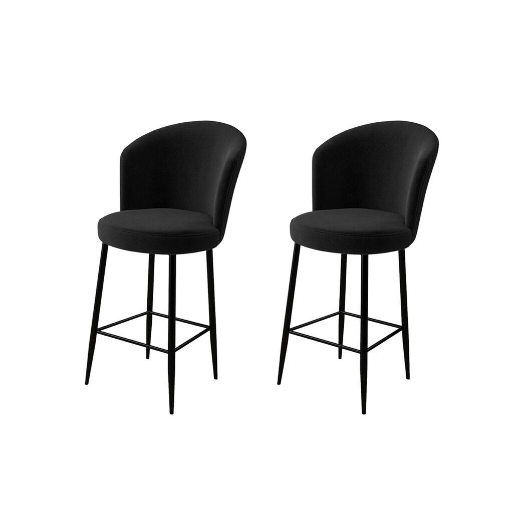 Hanah Home Set od 2 barske stolice crne boje