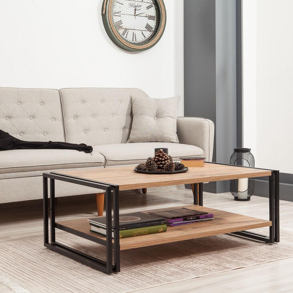 Hanah Home Cosmo Rectus Klub sto, 110x40x70cm, Smeđa
