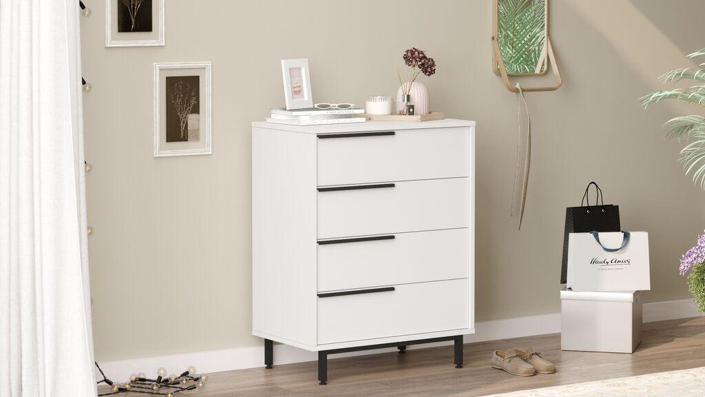 Hanah Home Komoda s ladicama 74,8x95,1x44,5cm Bijela