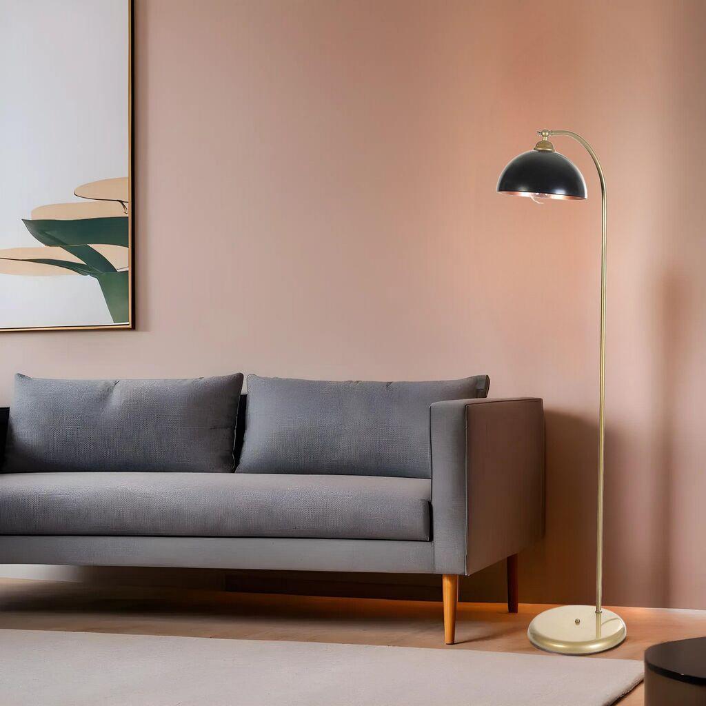 Opviq Podna lampa Azra Retro 3, 154 cm, E27, Zlatna boja