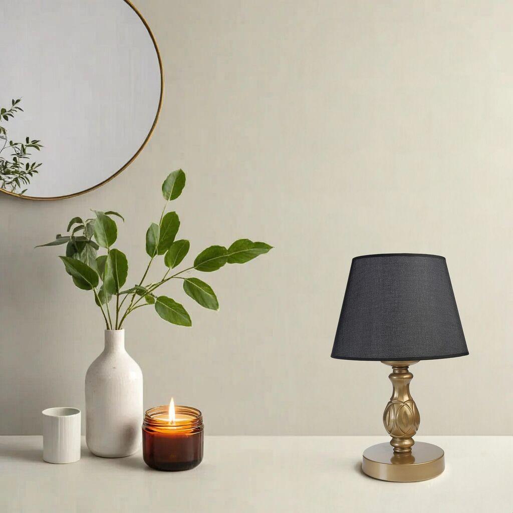 Opviq Stona lampa E27 Grlo, Crna
