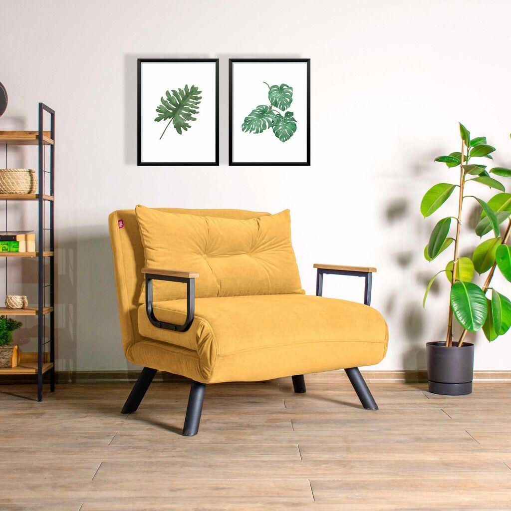 Atelier del Sofa Sando Sofa na razvlačenje za jednu osobu, senf