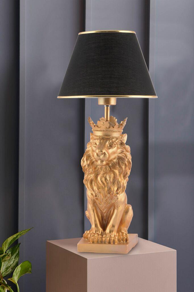 Opviq Stona Lampa Kralj Lavova, Crna