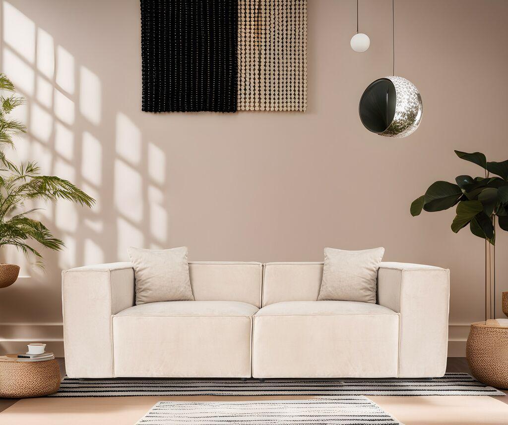 Atelier del Sofa Dvosjed Lora 108x65x220cm Krem