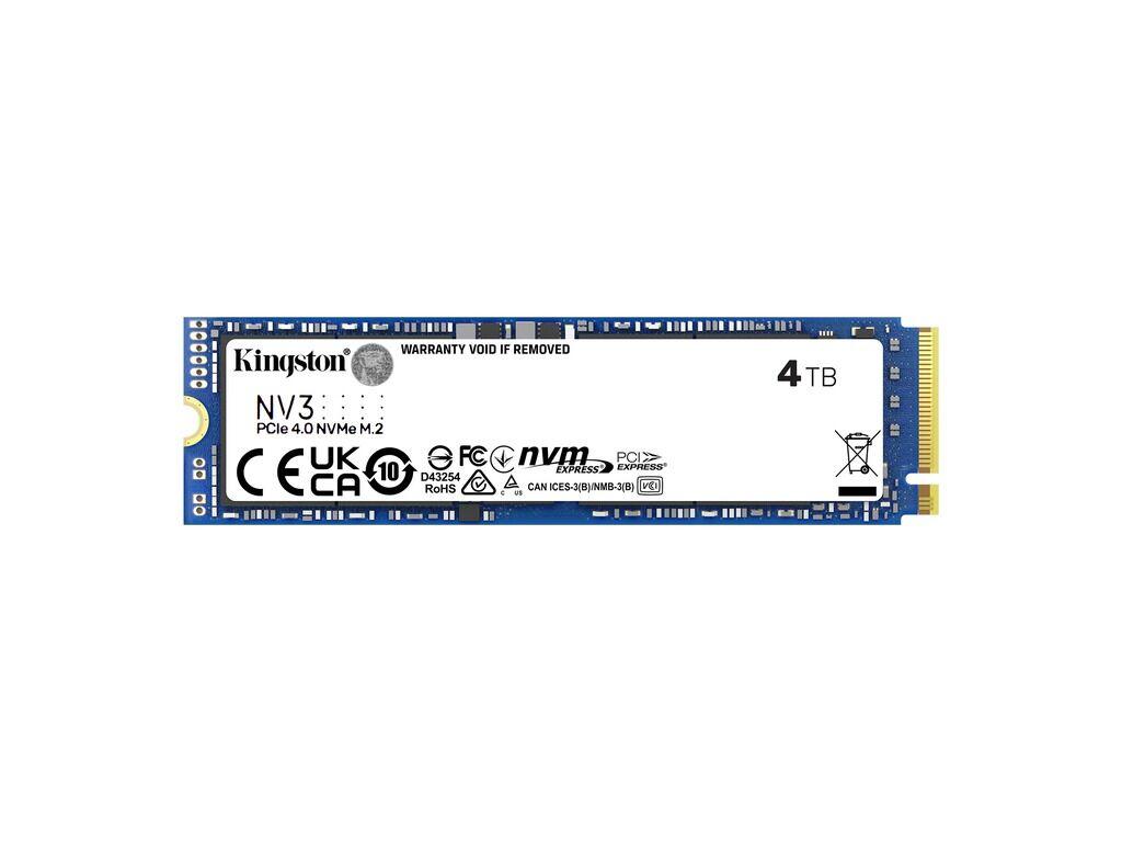 Kingston SSD disk NV3, 4 TB, PCIe Gen 4.0x4, NVMe, 6000 MB/s, 5000 MB/s