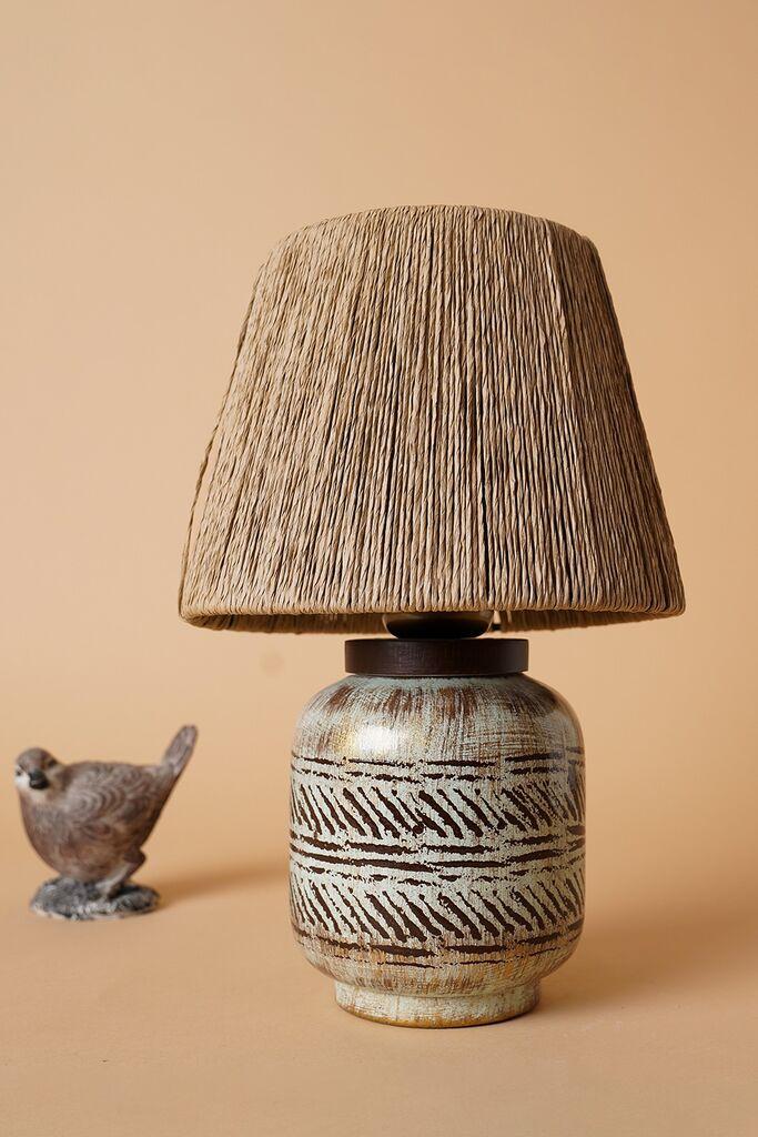Opviq Stona lampa E27 Grlo, Smeđa