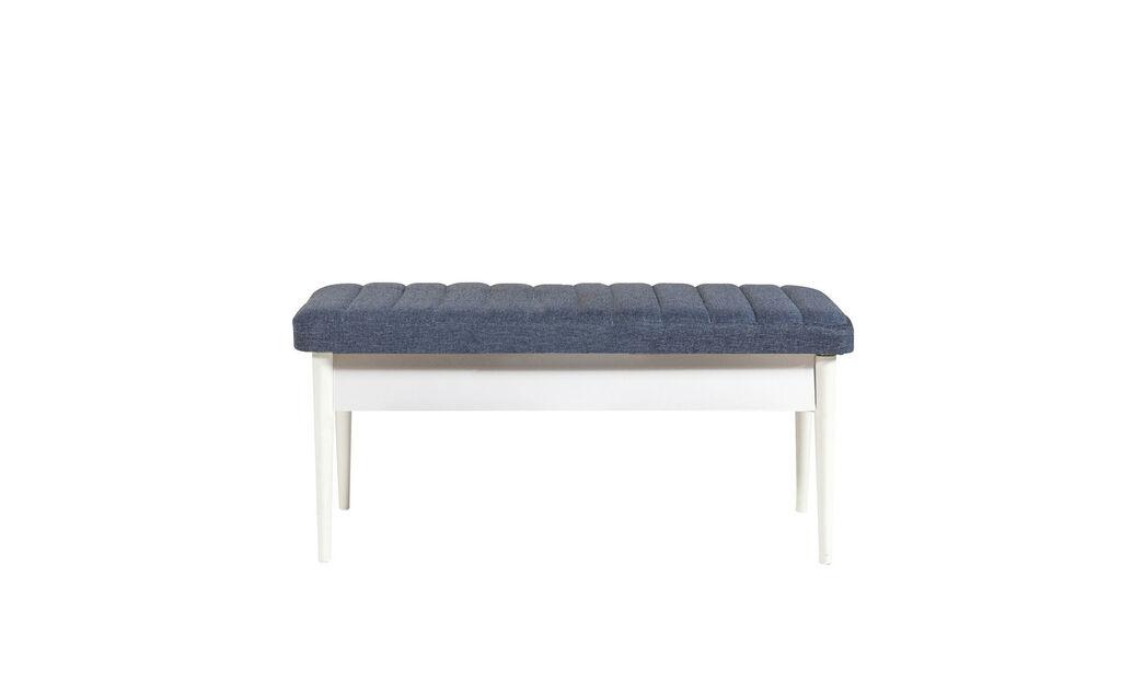 Hanah Home Trpezarijska klupa Vina 1048 110x48x40cm Bijelo-Tamnoplava