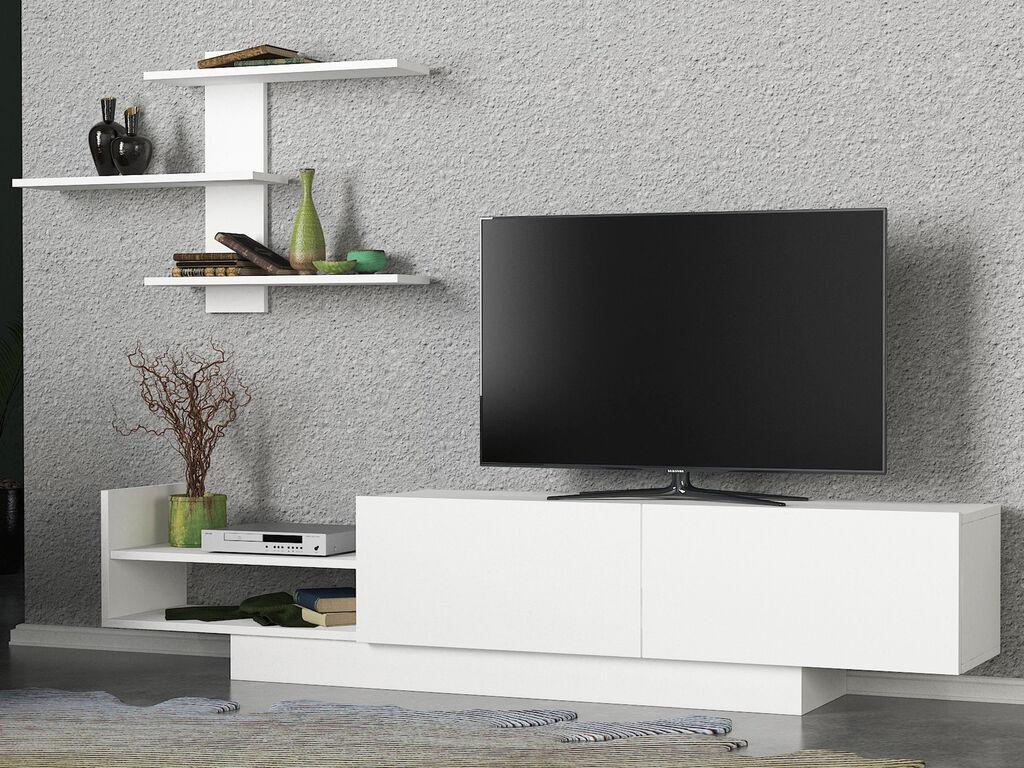 Hanah Home Egemen TV ormarić s policom, bijela