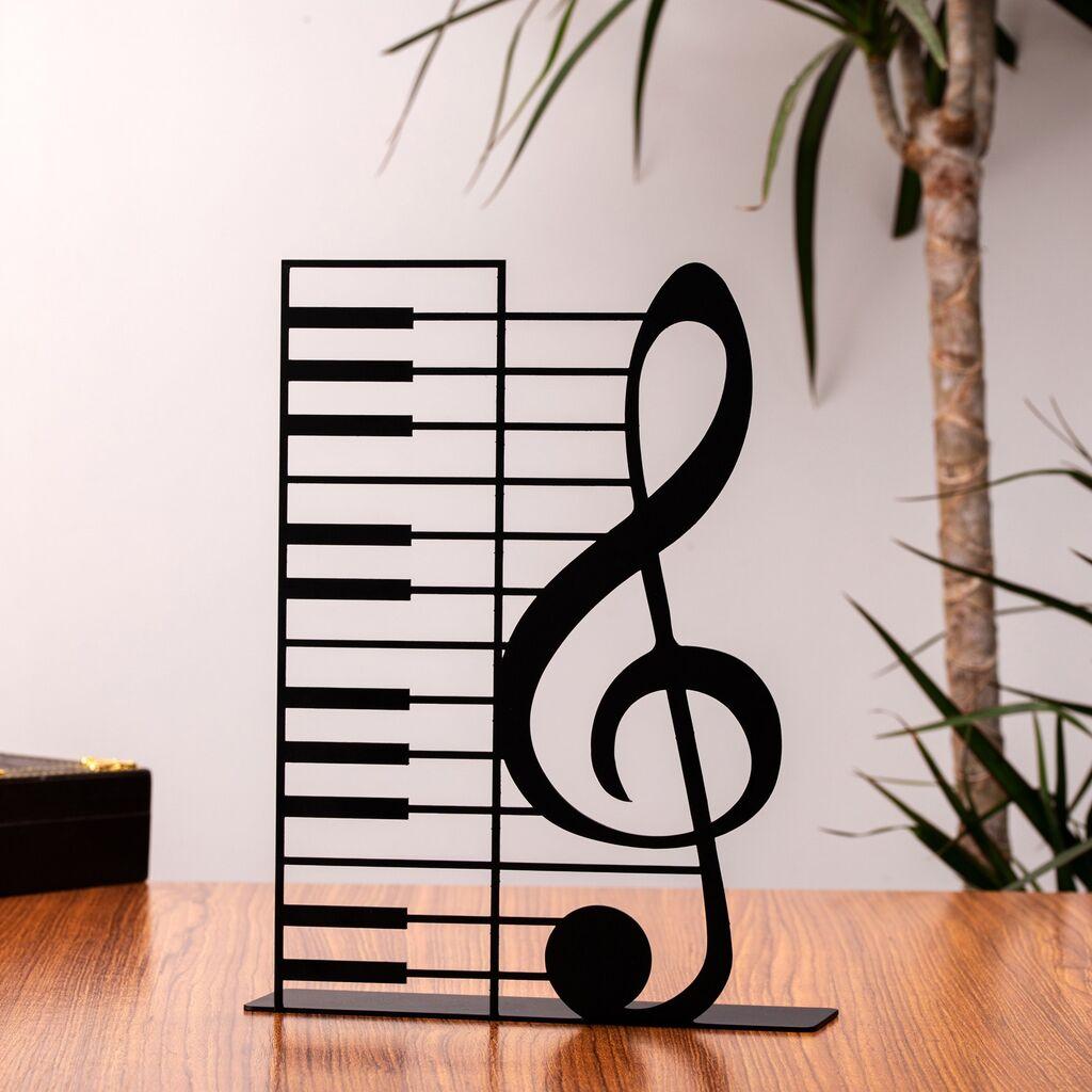 Aberto Design Dekorativna figura Lijevi ključ, 23x18 cm, 1,5 mm, Crna