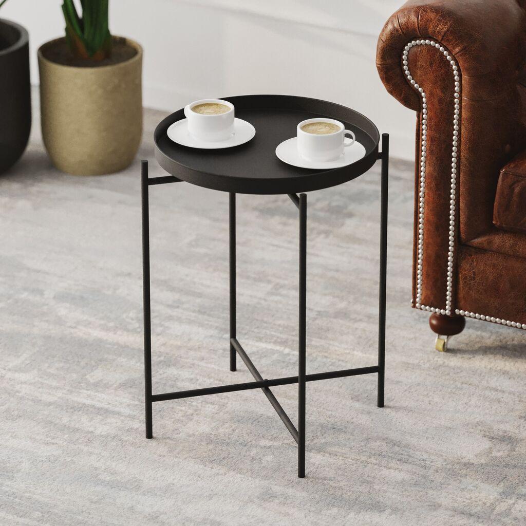 Hanah Home Club sto 46x56x46cm Crni
