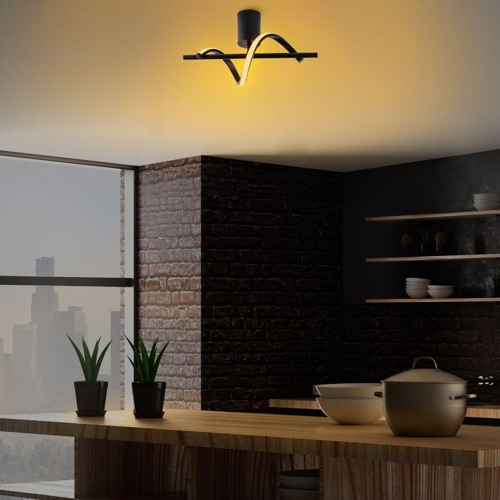 Opviq metalni luster, 41x25x16cm, crni