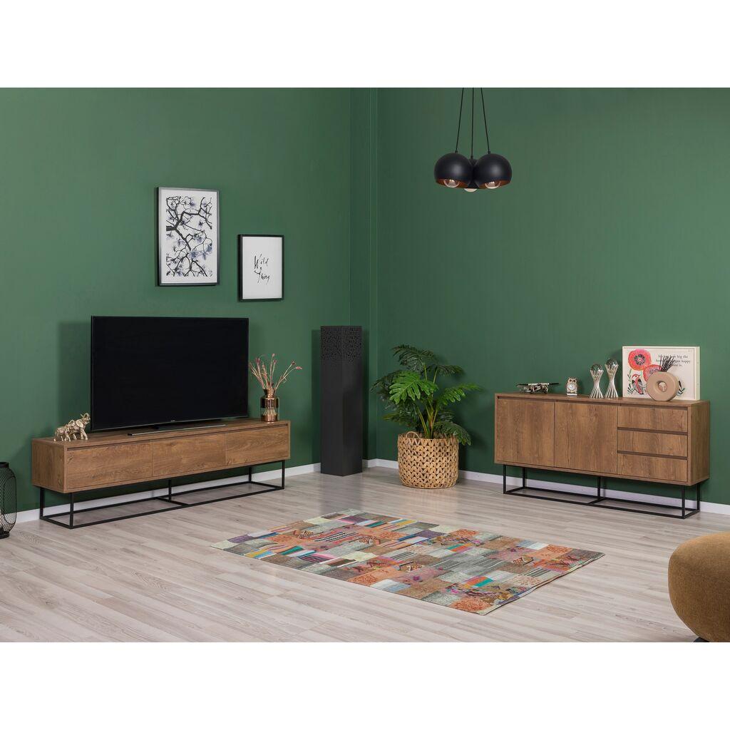 Hanah Home Set TV komoda i klub stolić, orah