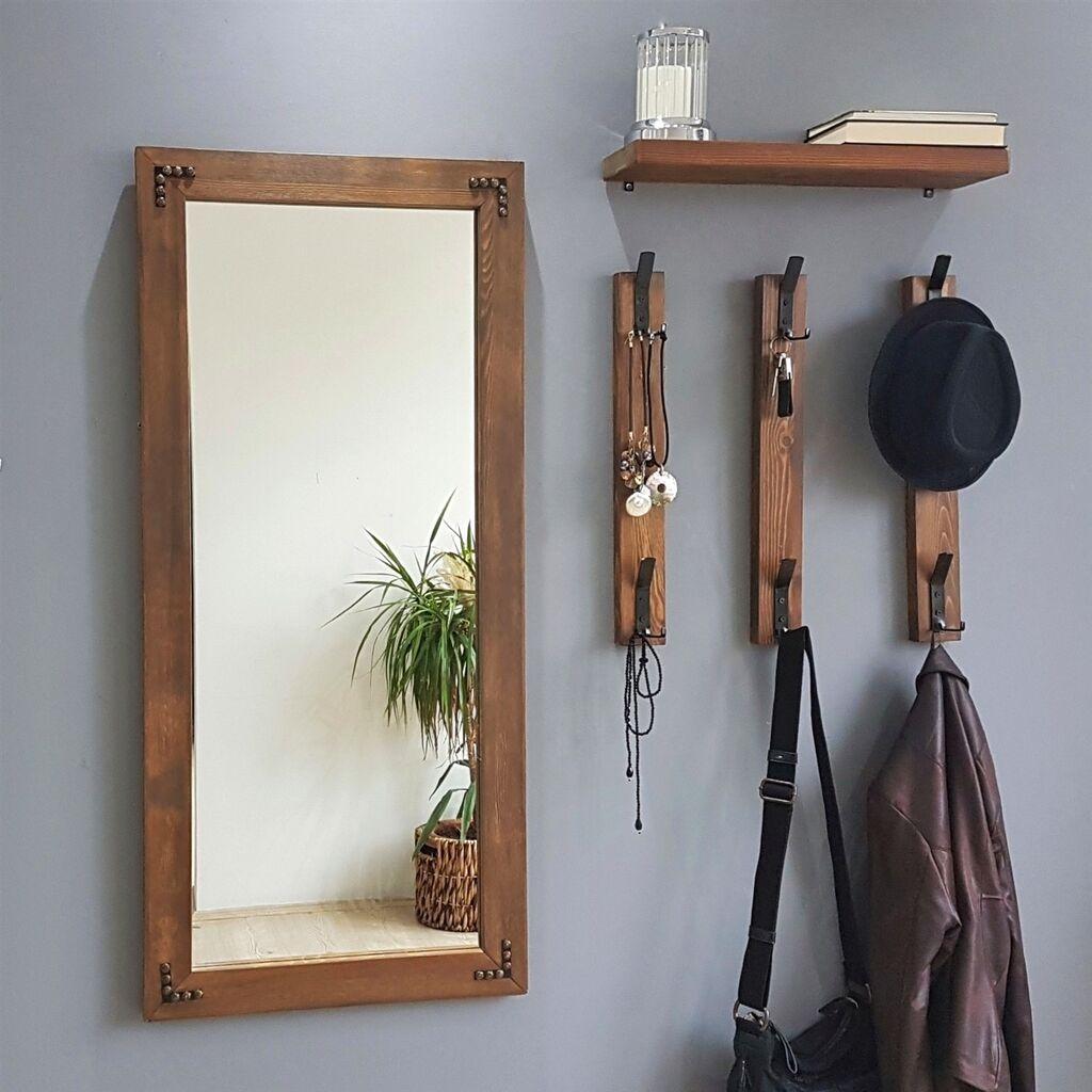 Hanah Home Chiviluk i ogledalo, hrast