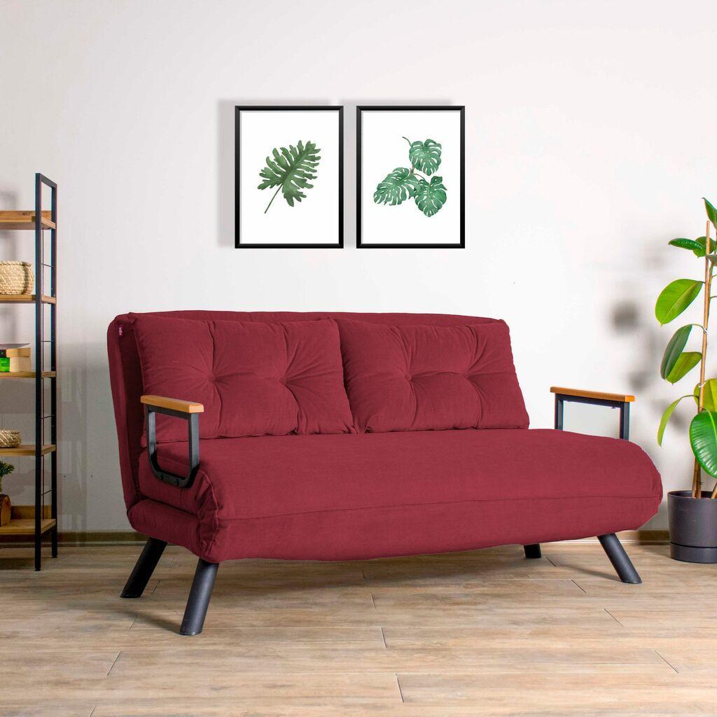 Atelier del Sofa Sando 2 razvlačna dvosjed 175x133cm Bordo