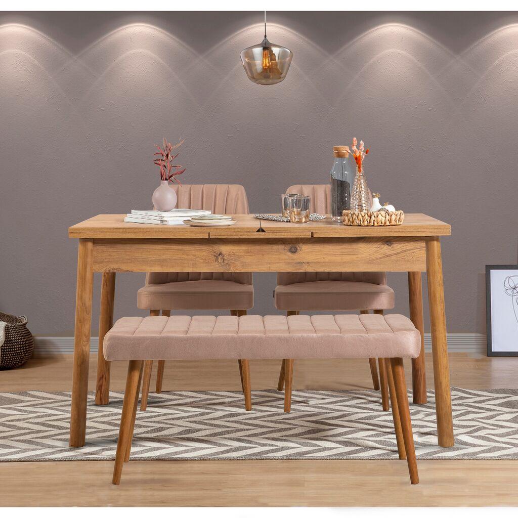 Hanah Home Santiago trpezarijski set, smeđe-krem boje