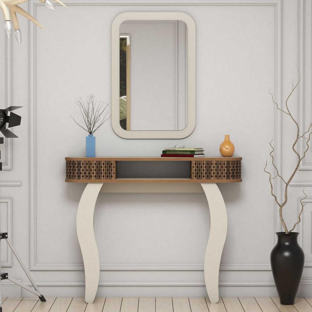 Hanah home Polica 105x85x30cm Krem