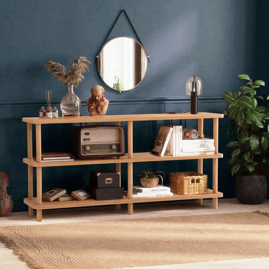 Hanah Home Polica 150x74.9x35cm Bež