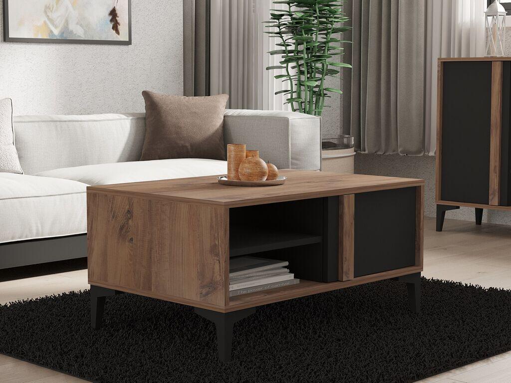 Hanah Home Club sto Sonay 90x45x60cm Bež-Antracit