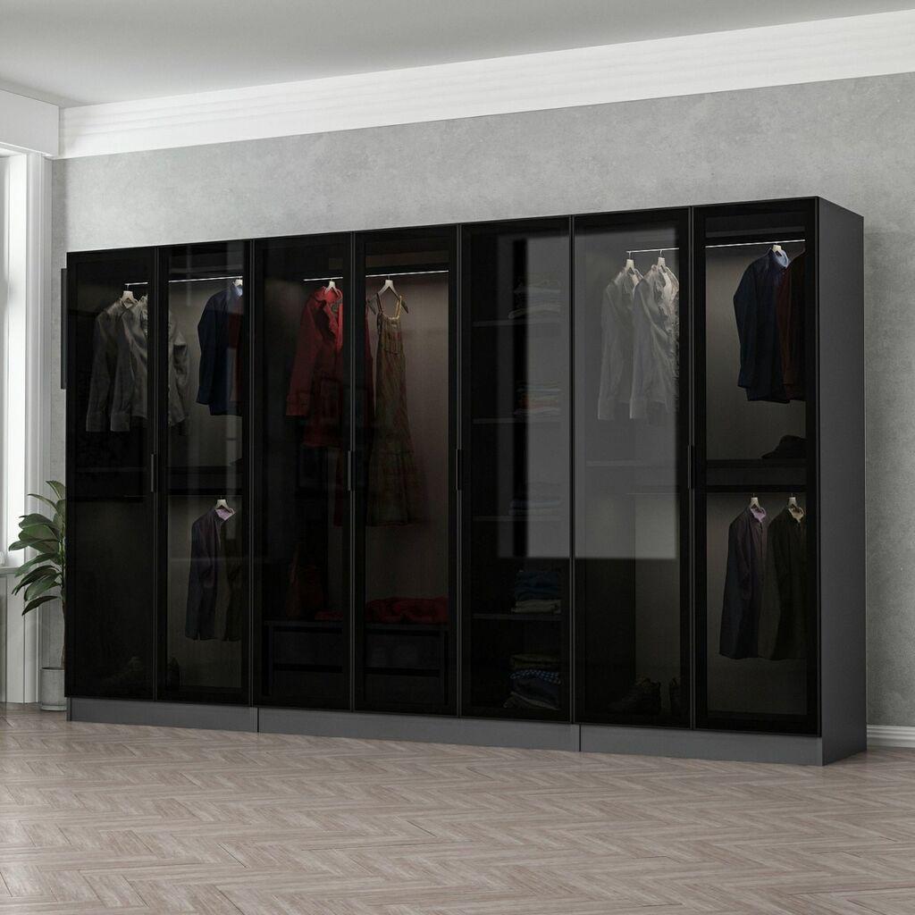 Hanah Home Kale 6655 Ormar, 315x190x52cm, Crni
