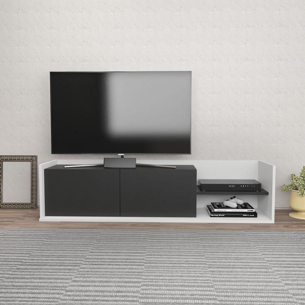 Hanah home TV komoda Krog bijela-antracit boja