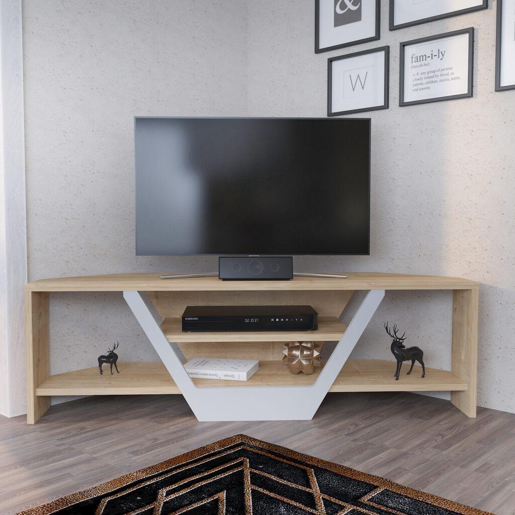 Hanah home TV komoda Sares Bijeli hrast