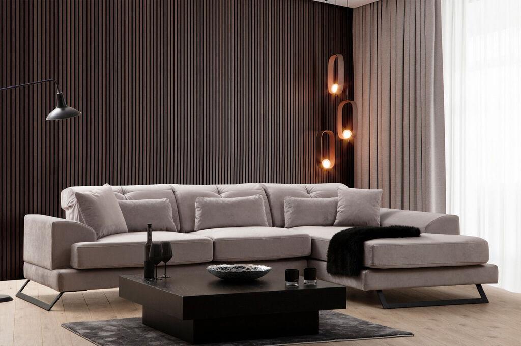 Atelier del Sofa Kutna sofa Frido 100x92x308cm Svijetlo siva