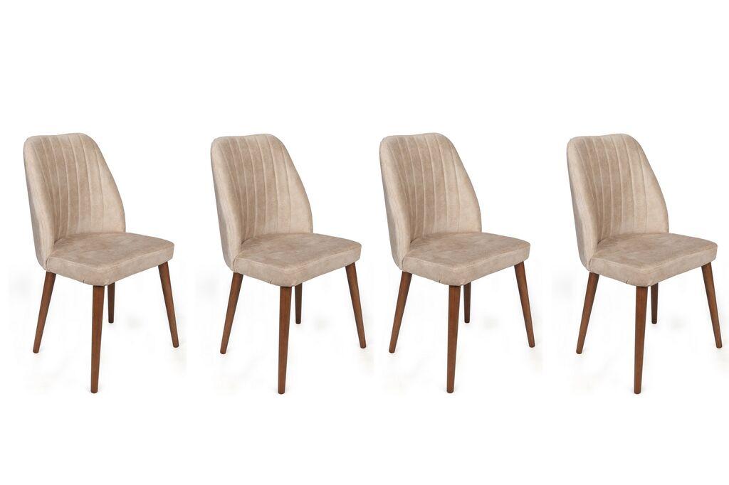Hanah Home Alfa 464 Set stolica, 4 dijela, krem