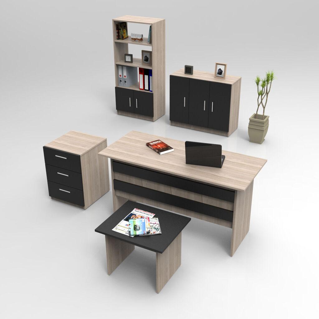 Hanah Home VO14 OB 5-dijelni set kancelarijskog nameštaja, Bež