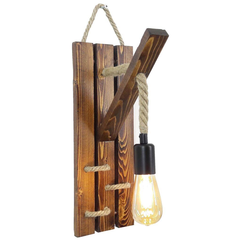 Opviq Ahsap Aplik 19 Zidna lampa, smeđa