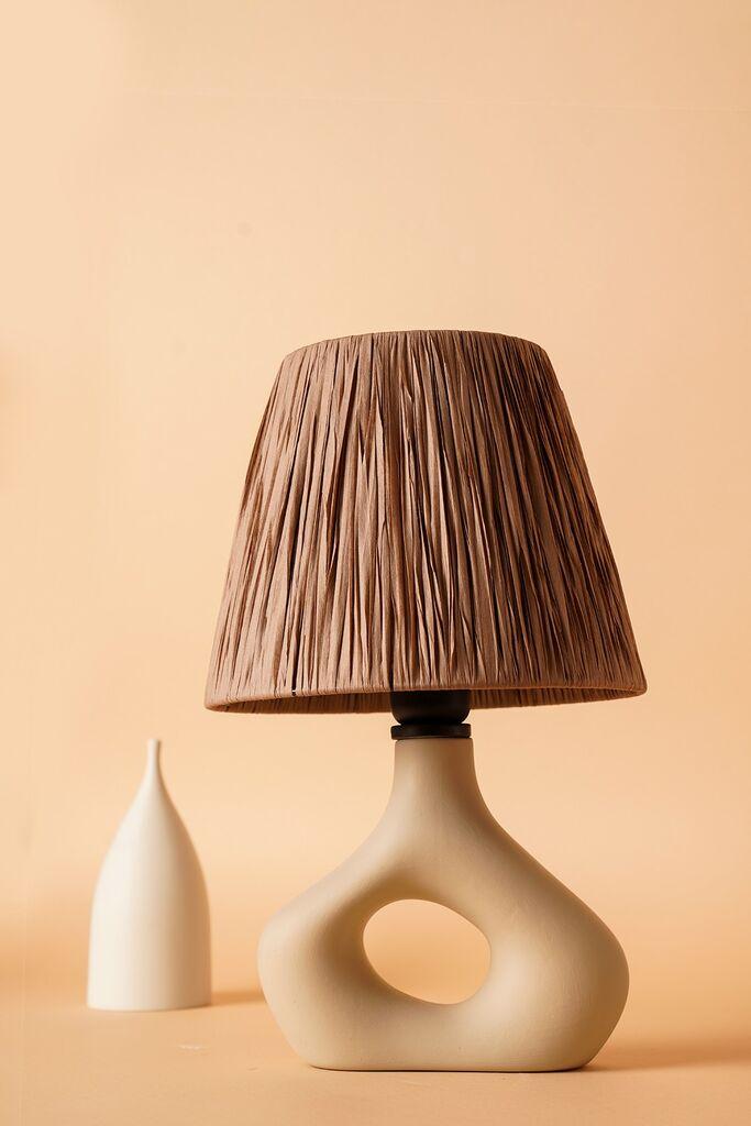 Opviq Stona lampa E27 Grlo, Bež