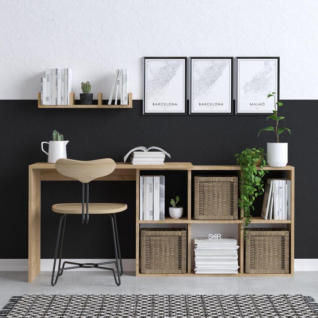 HANAH HOME Blake radni sto, 74x145x45cm, smeđa